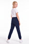 Girl's Double Pocket Printed Colorful Sweatpants - 4