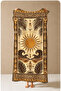 Vintage Black Gold Sun and Wave Pattern 70X150 Beach Towel - Digital Printed Bath Towel - 2