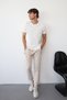 Men's Adjustable Waist Zippered Pocket Elastic Cuffed Trousers Stone - 26m 5041 - 3
