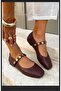 Genuine Leather Burgundy Shoes - 2