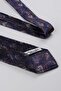 Navy Blue Fuchsia Shawl Pattern Italian Silk Pleated Tie Est234 - 6