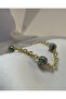 Triple Gold Evil Eye Beaded Zirconia Bracelet - Triple Gold Evil Eye Beaded Zirconia Bracelet - 4