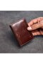 محفظة جلدية من FOXHACKLE للرجال والنساء، محفظة رفيعة قابلة للطي مع خاصية حجب RFID، تصميم نحيف للجزء الأمامي - 4