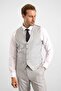 Gray Slim Pointed Collar Plain Cloth Without Pockets 4 Drop Vest Suit - 8