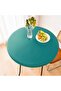 1. Outdoor side table waterproof round tablecloth – patio dining vinyl tablecloth – 60cm – emerald green