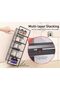12PCS Shoe Boxes Clear Plastic Stackable, Display Sneakers, Multifunctional Clothes Under Bed Shoe S - 2
