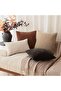 Pack of 2 Soft Textured Throw Decorative Pillow Covers Square Accent Solid Cushion Cover - 7