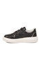 Black Genuine Leather Anatomical Comfortable Sole Women's Casual Sneaker Shoes Z202 Z