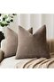 Pack of 2 Soft Textured Throw Decorative Pillow Covers Square Accent Solid Cushion Cover