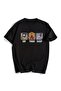 Mi̇ngalondon Eat Train Sleep Black Unisex Oversize T-Shirt - 2