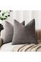 Pack of 2 Soft Textured Throw Decorative Pillow Covers Square Accent Solid Cushion Cover