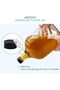 Glass Pitcher with Handle & Black Plastic Screw Lids Leak Proof, Versatile Glass Pitcher, Glass Wate - 4