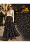 Elastic Waist 3-Layer Ruffle Viscose Fabric Skirt, Mevlana Long Cotton Skirt, Size 38-44