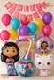 Gabby Dollhouse Balloon Set 7 Years Old 14 Pieces Birthday Balloon Decoration Set with Happy Birthday Banner