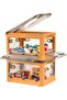 2 Pcs Lidded Storage Bins, Collapsible Storage Box, Plastic Stackable Toy Storage Bin Box Orga