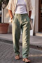 Men's Patterned Knitted Linen Baggy Trousers - 2