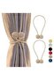 Magnetic Curtain Tiebacks 1 Pair Curtain Straps Strong Magnetic Curtain Holder Buckle hooks for Home Sheer Blackout Drapes Blind Curtains Decorations Accessories سِتَارَة