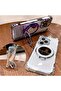 Magnetic Glitter Case for Honor 400 Pro 5G，Camera Lens Protector，Sparkly Stand，Makeup Mirror，Luxury - 3