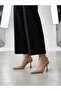 Pointed Toe Open Back Buckle Suede Women's Heeled Shoes - 3