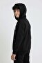 Black Boy's Cardigan with Text Detail and Zipper 24645 - 4