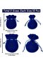 Velvet Drawstring Pouches, 20 Pack Microfibre Gift Bags, 2 Sizes (7.5cm-9cm and 9.5cm-12cm), Jewelle - 2