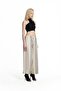 Beige Black Striped Linen Blend Wide Leg Trousers 19178 - 3