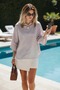 Wide Collar Linen Blouse - 2