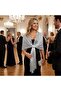 4-Piece Shawls and Wraps for Evening Dresses, Gold and Silver Fringe Scarf Set with Buckles, Metalli - 6