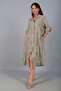 Women's Italian Cotton Pocket Embossed Embroidered Sequined Oversize Long Dress