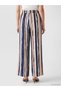 Alita City Women's Striped Trousers with Elastic Waist and Contrast - 4