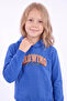 Girl's Printed Kangaroo Pocket Long Sleeve Hooded Sweatshirt - 3