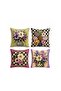 Villa Garden Digital Printed Set of 4 Throw Pillow Covers Soft Suede Fabric (40X40 cm)