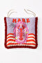 Sea-Themed Retro Patterned 4-Piece Fringed Puffy Chair Cushion Set with Crab and Lobster Figures - 4