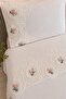 Nevra Embroidered 6 Piece Duvet Cover Set Cream - Powder - 2