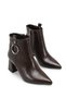 Siri Diva Women's Pointed Toe Heeled Boots 0012630 Brown Skin - 3