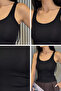 Black Women's Thick Strap Lycra Blouse Undershirt - 3