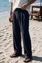 Siena Men's Premium Double Pleated Detailed Linen Baggy Trousers - 2