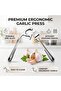 Garlic Press Ergonomic Handle Easy To Clean Manual Garlic Crusher for Cooking Kitchen Zinc A - 4