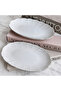 Timeless Elegance Silver 2-Piece 20 cm Premium Porcelain Small Size Kayık Breakfast Mezelik Presentation Serving Set