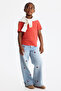 Wide Leg Jeans Baskılı