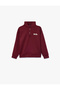 Printed Viscose Blended Long Sleeve Zippered Collar School Sweatshirt