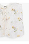 Comfortable Fit Bow Detail Thin Straps Viscose Fabric Floral Satin Blouse - 3
