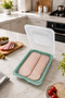 Covered Deli Storage Container Cheese Salami Sausage Storage Box - 3
