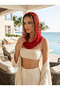 Sequined Long Tie-Up Red Hairnet Hsr2161 - 2