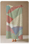 Pastel Patchwork Geometric Wave Pattern 70X150 Beach Towel - Digital Printed Bath Towel - 4