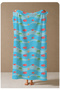 Light Blue Red Tiny Crab Patterned 70X150 Beach Towel - Digital Printed Fade-Resistant Bath Towel - 4