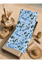 Blue Seahorse and Sea Creatures Patterned 70X150 Beach Towel - Cotton Bath Towel - 5
