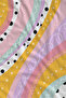Pastel Yellow Pink Wavy Stripe and Dot Pattern 70X150 Beach Towel - Digital Printed Bath Towel - 2