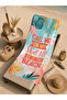 Turquoise Tropical Beach Slogan 70X150 Beach Towel - Digital Printed Fade-Resistant Bath Towel - 4