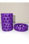 Sweet Hearts Set of 2 Aesthetic Heart Makeup Organizer and Jewelry Organizer - Purple 11cm - 2